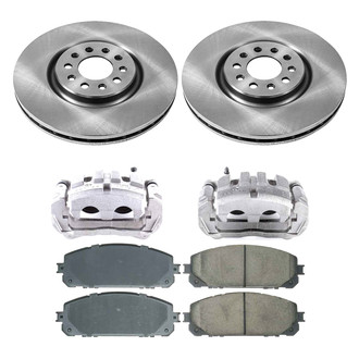 Callahan Brake Parts® - Plain Front Brake Kit with Calipers