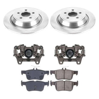 Callahan Brake Parts® - Plain Rear Brake Kit with Calipers