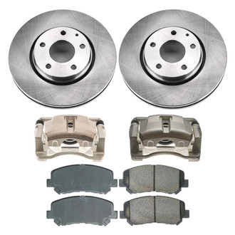 Callahan Brake Parts® - Plain Front Brake Kit with Calipers