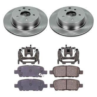 Callahan Brake Parts® - Plain Rear Brake Kit with Calipers