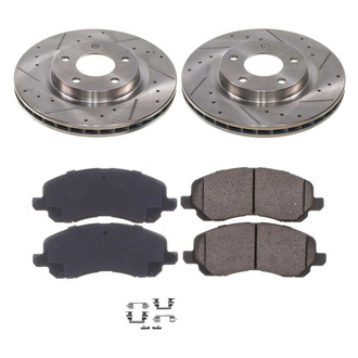 Callahan Brake Parts® - Drilled and Slotted Front Brake Kit
