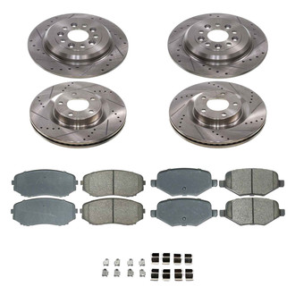 Callahan Brake Parts® - Drilled and Slotted Front and Rear Brake Kit