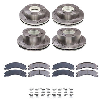 Callahan Brake Parts® - Drilled and Slotted Front and Rear Brake Kit