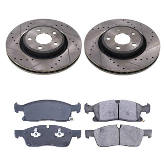 Callahan Brake Parts® - Drilled and Slotted Front Brake Kit