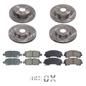 Callahan Brake Parts® - Drilled and Slotted Front and Rear Brake Kit