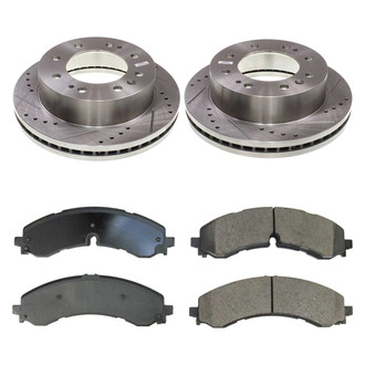 Callahan Brake Parts® - Drilled and Slotted Front Brake Kit