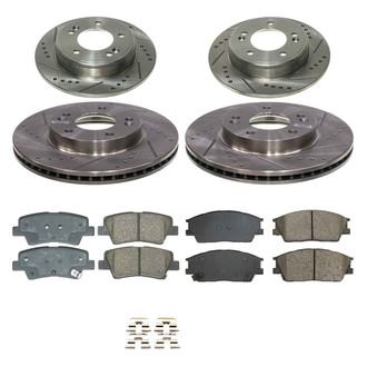 Callahan Brake Parts® - Drilled and Slotted Front and Rear Brake Kit