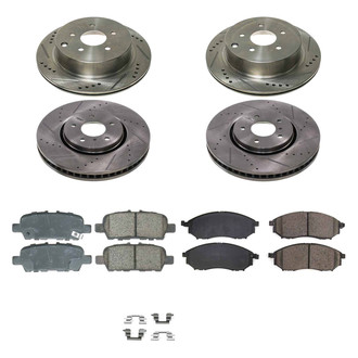 Callahan Brake Parts® - Drilled and Slotted Front and Rear Brake Kit
