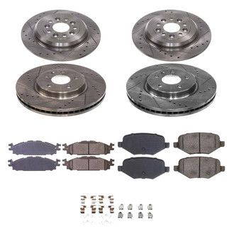 Callahan Brake Parts® - Drilled and Slotted Front and Rear Brake Kit