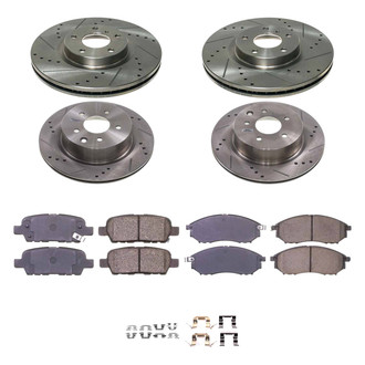 Callahan Brake Parts® - Drilled and Slotted Front and Rear Brake Kit