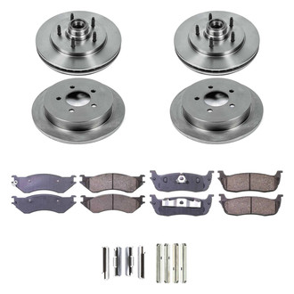 Callahan Brake Parts® - Plain Front and Rear Brake Kit