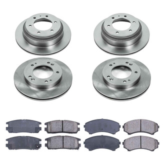 Callahan Brake Parts® - Plain Front and Rear Brake Kit