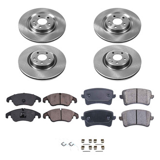 Callahan Brake Parts® - Plain Front and Rear Brake Kit