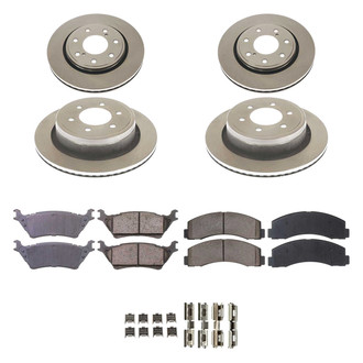 Callahan Brake Parts® - Plain Front and Rear Brake Kit