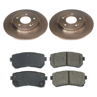 Callahan Brake Parts® - Plain Rear Brake Kit