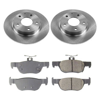 Callahan Brake Parts® - Plain Rear Brake Kit
