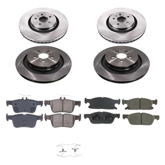 Callahan Brake Parts® - Plain Front and Rear Brake Kit