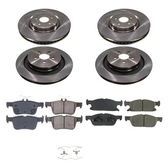 Callahan Brake Parts® - Plain Front and Rear Brake Kit