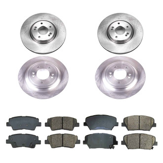 Callahan Brake Parts® - Plain Front and Rear Brake Kit