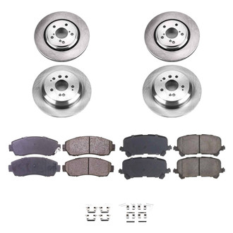 Callahan Brake Parts® - Plain Front and Rear Brake Kit