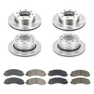 Callahan Brake Parts® - Plain Front and Rear Brake Kit