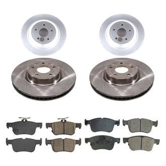 Callahan Brake Parts® - Plain Front and Rear Brake Kit
