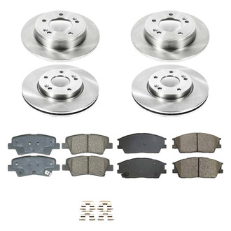 Callahan Brake Parts® - Plain Front and Rear Brake Kit