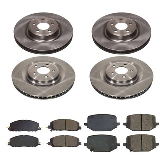Callahan Brake Parts® - Plain Front and Rear Brake Kit
