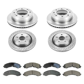 Callahan Brake Parts® - Plain Front and Rear Brake Kit