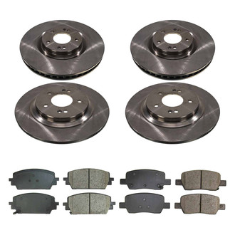 Callahan Brake Parts® - Plain Front and Rear Brake Kit