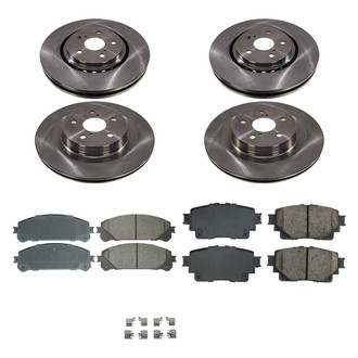 Callahan Brake Parts® - Plain Front and Rear Brake Kit