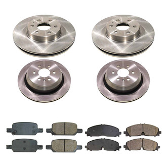 Callahan Brake Parts® - Plain Front and Rear Brake Kit