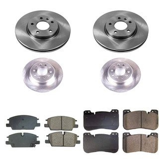 Callahan Brake Parts® - Plain Front and Rear Brake Kit