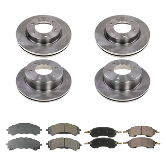 Callahan Brake Parts® - Plain Front and Rear Brake Kit