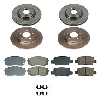 Callahan Brake Parts® - Plain Front and Rear Brake Kit