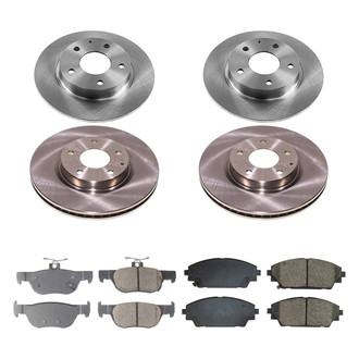 Callahan Brake Parts® - Plain Front and Rear Brake Kit