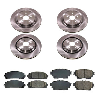 Callahan Brake Parts® - Plain Front and Rear Brake Kit