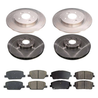 Callahan Brake Parts® - Plain Front and Rear Brake Kit
