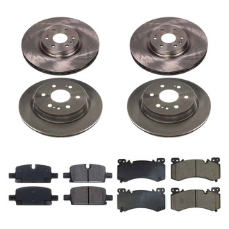 Callahan Brake Parts® - Plain Front and Rear Brake Kit
