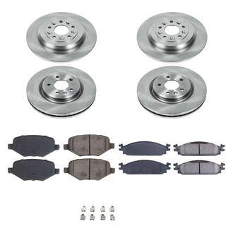 Callahan Brake Parts® - Plain Front and Rear Brake Kit