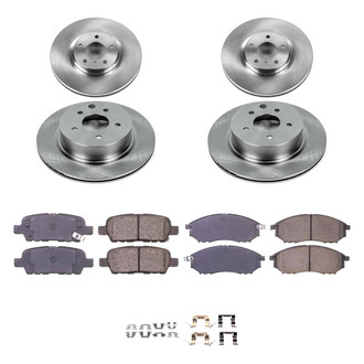 Callahan Brake Parts® - Plain Front and Rear Brake Kit