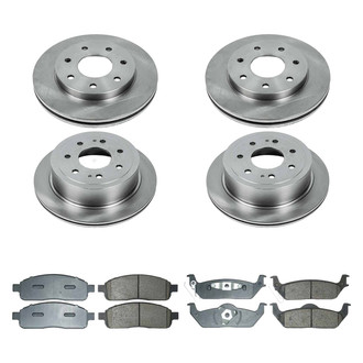 Callahan Brake Parts® - Plain Front and Rear Brake Kit