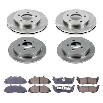 Callahan Brake Parts® - Plain Front and Rear Brake Kit