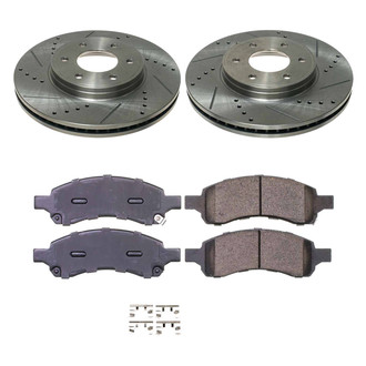 Callahan Brake Parts® - Drilled and Slotted Front Brake Kit