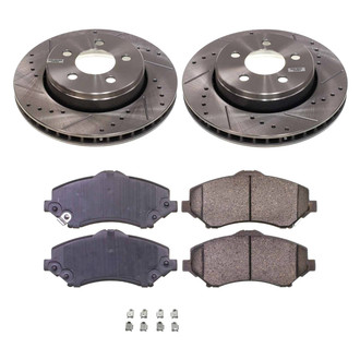 Callahan Brake Parts® - Drilled and Slotted Front Brake Kit