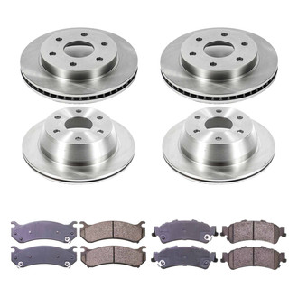 Callahan Brake Parts® - Plain Front and Rear Brake Kit