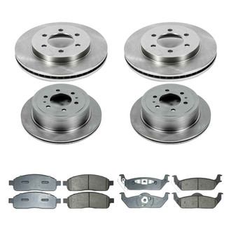 Callahan Brake Parts® - Plain Front and Rear Brake Kit