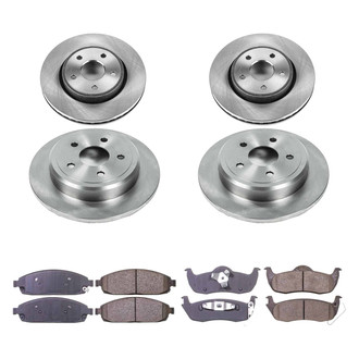 Callahan Brake Parts® - Plain Front and Rear Brake Kit