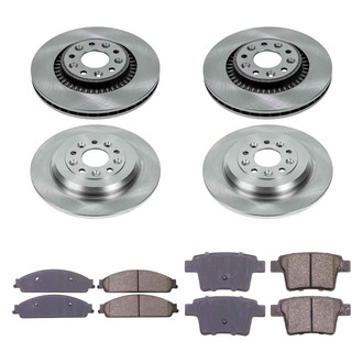 Callahan Brake Parts® - Plain Front and Rear Brake Kit