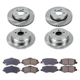 Callahan Brake Parts® - Plain Front and Rear Brake Kit